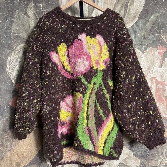 New Free People Color Me Cozy Sweater Oversized - Picture 3 of 6